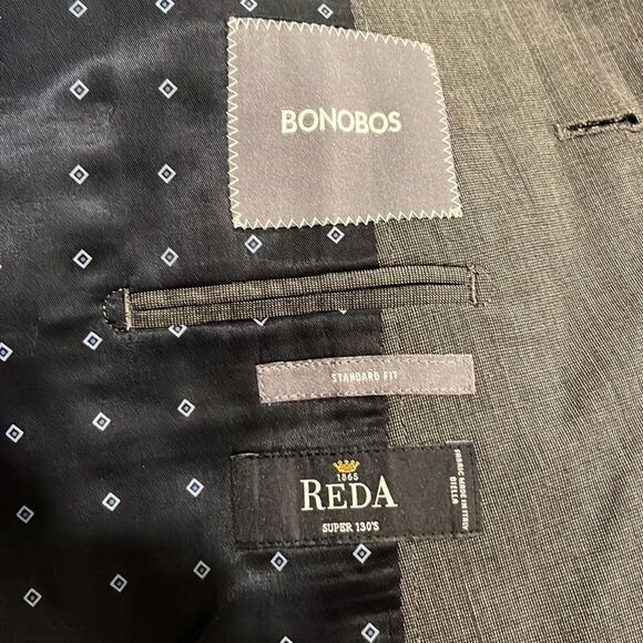 Bonobos Reda Super 130’s Italian Wool Standard Fit Grey Blazer - Picture 7 of 8